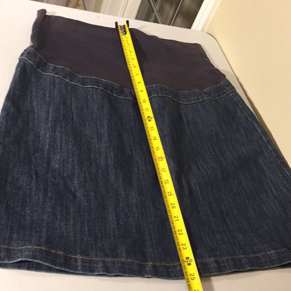 Thyme Maternity Casual Blue Denim Jean Skirt Size XL - Picture 9 of 12